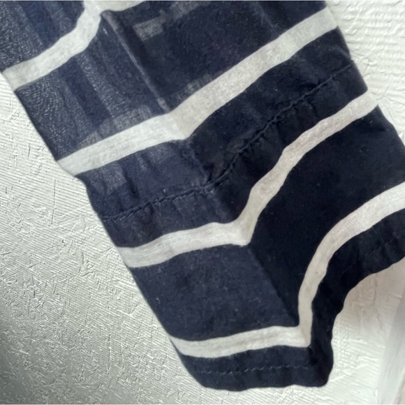 J.Crew Striped Tunic Swimsuit Coverup Sheer Beach Resort Dress -Size Lg - Picture 10 of 12